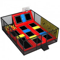 GuQi Cheap Eco-friendly Commercial Indoor Small Jump Trampoline with Foam Pit